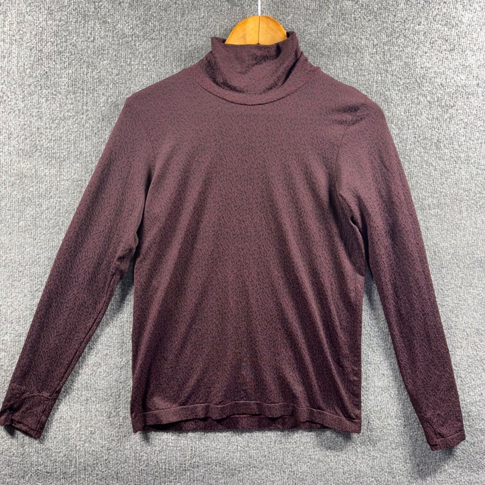 Athleta Top Womens Large Flurry Peak Turtleneck Long Sleeve Antique Burgundy